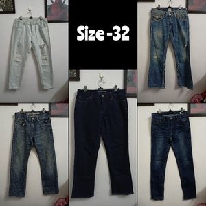 3 combo offer vintage branded straight fit men's denim jeans